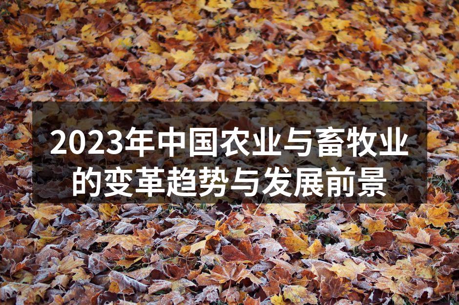 2023年中国农业与畜牧业的变革趋势与发展前景